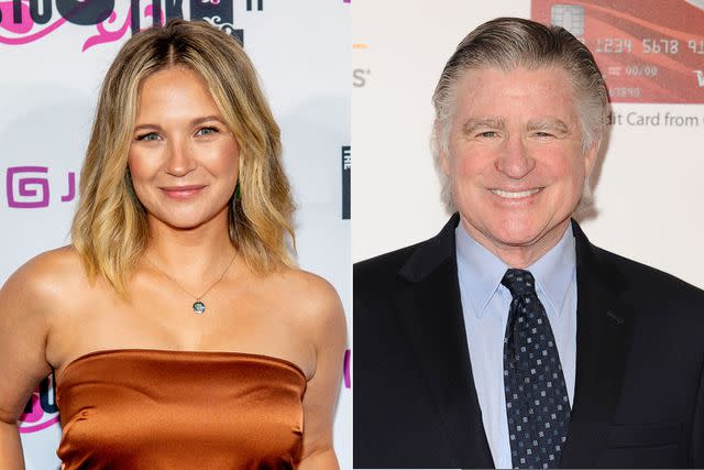 <p>getty (2)</p> Vanessa Ray and Treat Williams