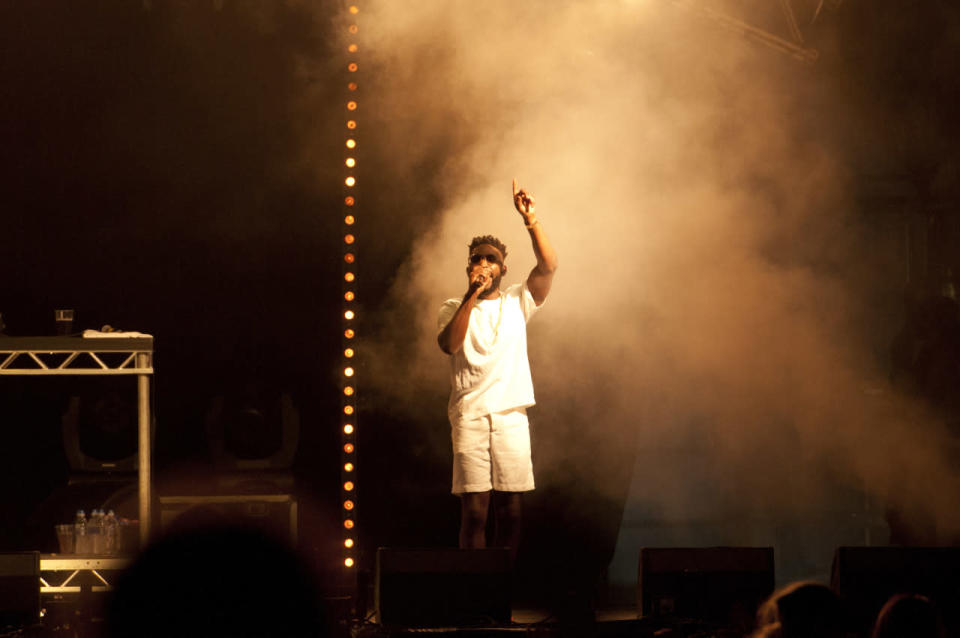 Tinie Tempah smashing it in his er…tennis whites