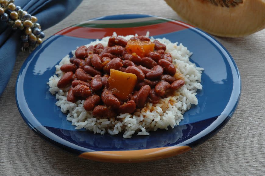 kidney beans and butternut squash