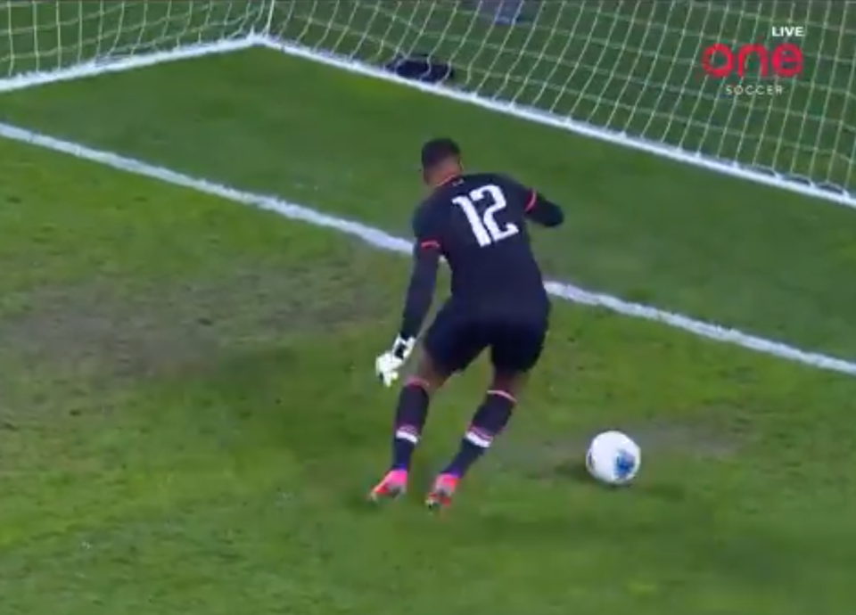 One of the worst concessions in goalkeeping history went Canada's way Tuesday night, pushing the Canadians into the final round of World Cup qualifying.  (Twitter/One Soccer)