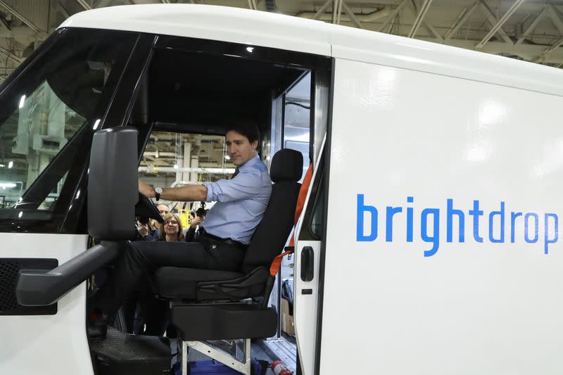 Opening of automaker General Motors (GM) Brightdrop unit's CAMI EV Assembly, in Ingersoll