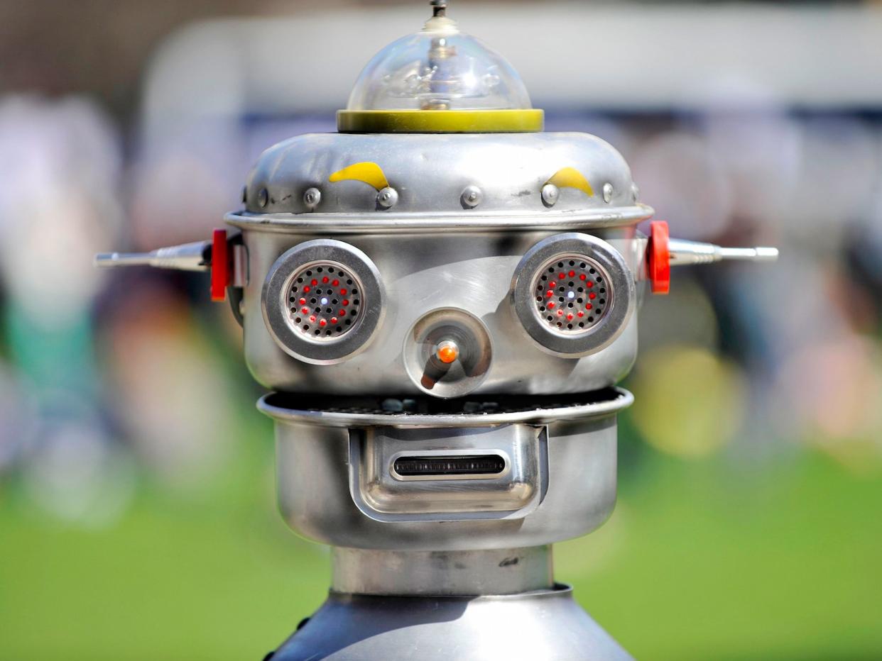 A robot in Parliament Square, London, during a photocall for the Campaign to Stop Killer Robots. Lethal armed robots that could target and kill humans autonomously should be banned before they are used in warfare, campaigners have said.