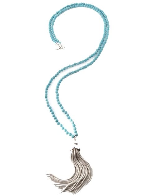 Good Charma Beaded Tassel Necklace