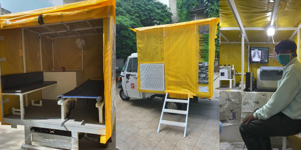 How university scholars converted auto rickshaws into mobile testing labs