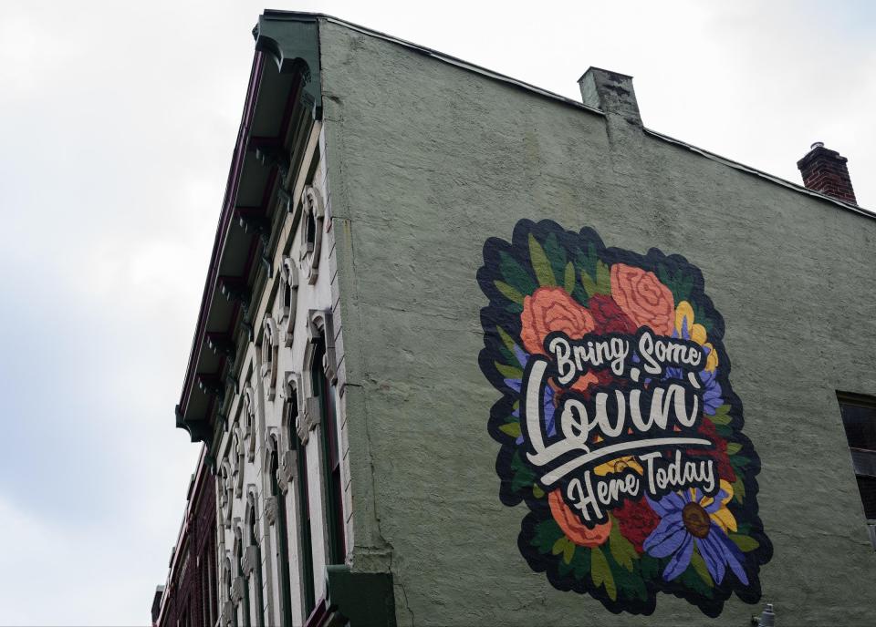 One of many murals that have been painted to memorialize the lives lost in the Oregon District on Aug. 4, 2019.