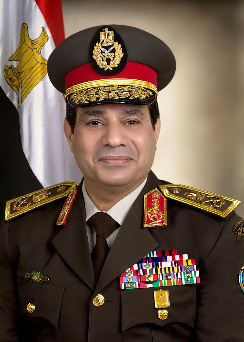 In this undated image released on the official Facebook page of the Egyptian Military Spokesman of the Armed Forces, Egyptian army chief Field Marshal Abdel-Fattah el-Sissi poses for a portrait in Cairo, Egypt. (AP Photo/The Official Facebook Page of the Egyptian Military Spokesman of the Armed Forces)