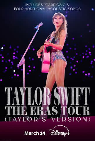 <p>ï»¿Disney Enterprises, Inc</p> 'Taylor Swift | The Eras Tour (Taylor's Version)' poster