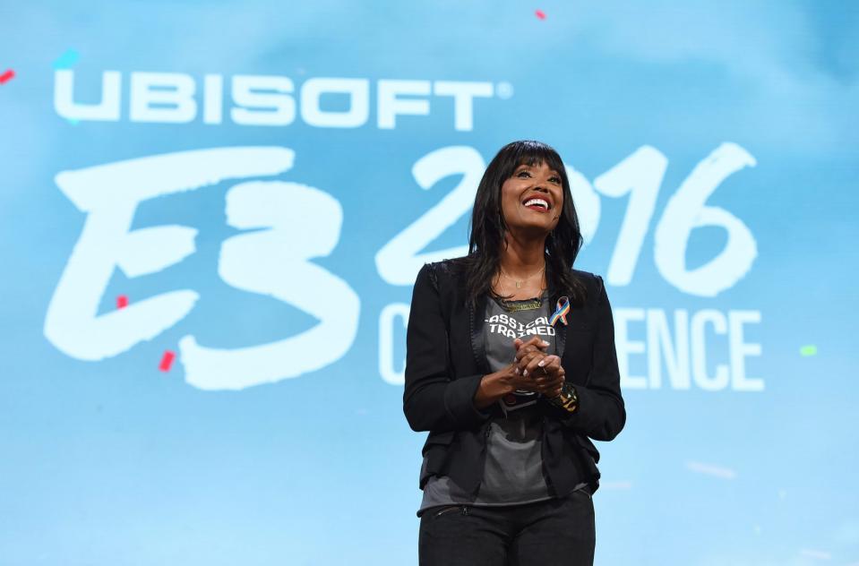 <p>No. 13: Ubisoft <br> Company Rating: 4.2 <br> Aisha Tyler speaks at Ubisoft E3 2016 press conference at the Orpheum Theater on Monday, June 13, 2016, in Los Angeles. <br> (Photo by Jordan Strauss/Invision for Ubisoft/AP Images) </p>