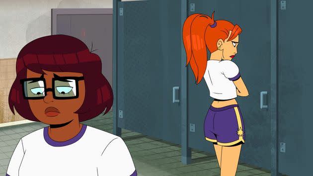 Velma (Kaling) and Daphne (Wu) struggle with their own anxieties and fears in 