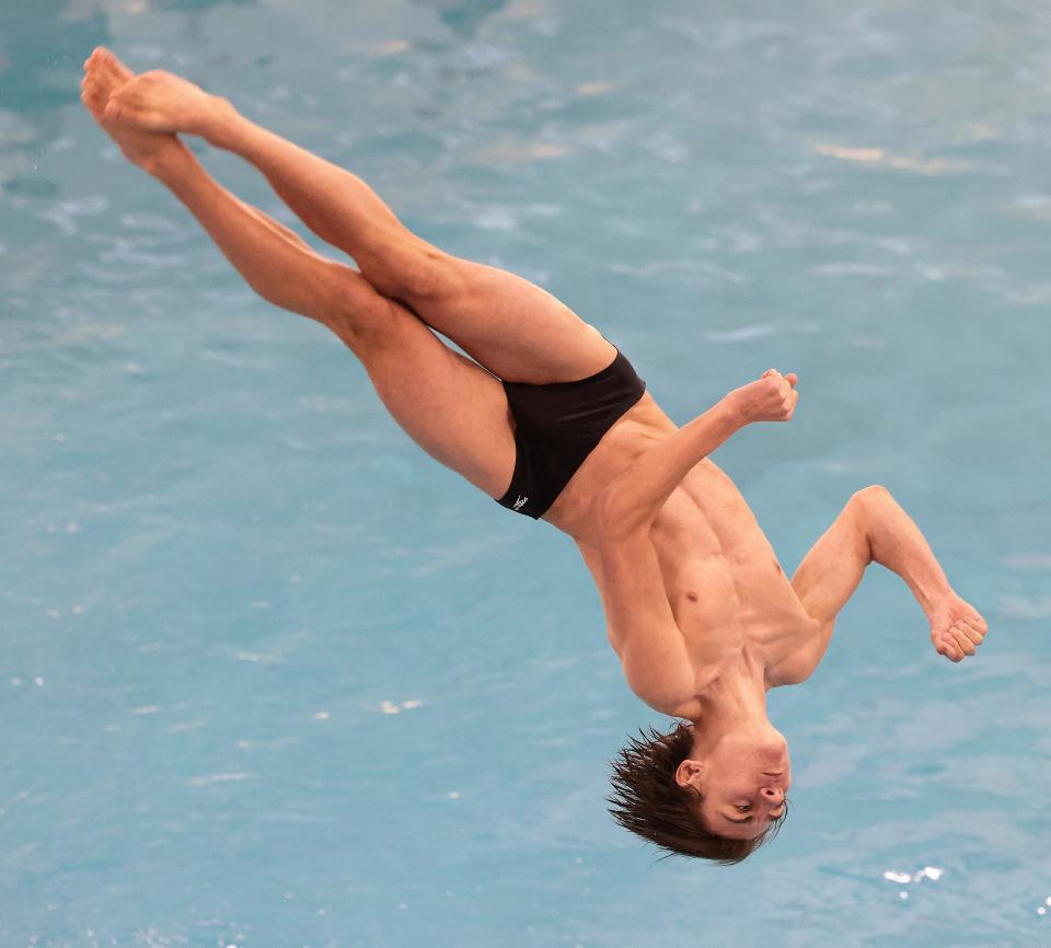 Dublin Coffman's Ben Edwardson finished 16th in the Division I state meet Tuesday at Branin Natatorium in Canton.