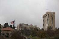 <p>A U.S. flag flies over the U.S. Consulate on Dec. 6, 2017 in Jerusalem, Israel. (Photo: Lior Mizrahi/Getty Images) </p>