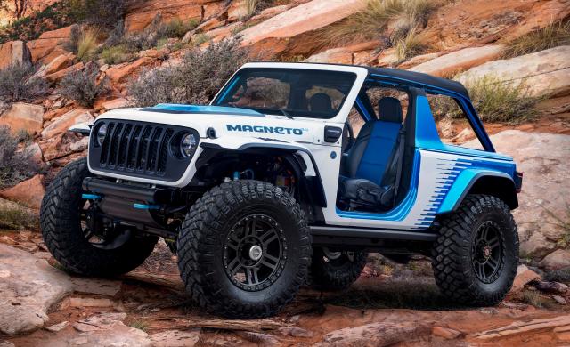 Jeep says its new electric Wrangler concept goes 0-60 mph in 2 seconds,  matching Tesla's $136,000 car
