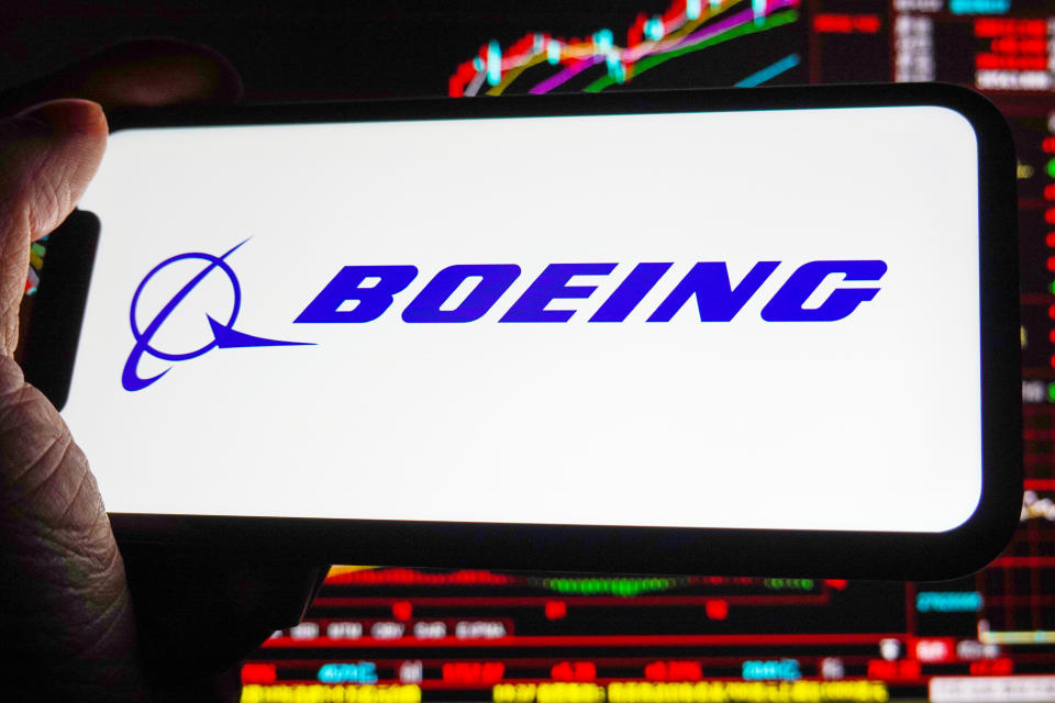 CHINA - 2024/02/22: In this photo illustration, a Boeing logo is displayed on the screen of the smartphone. (Photo Illustration by Sheldon Cooper/SOPA Images/LightRocket via Getty Images)