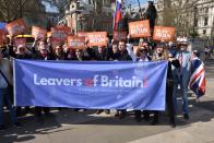 <p>People marched throughout the day in the capital (GETTY) </p>