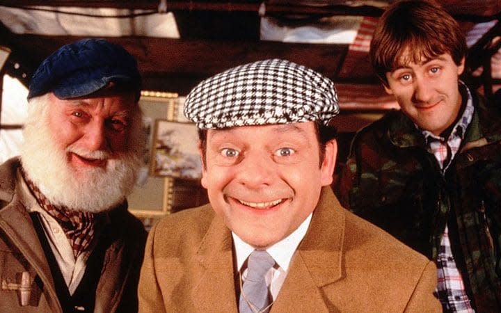 Buster Merryfield, David Jason and Nicolas Lyndhurst in Only Fools and Horses - UKTV