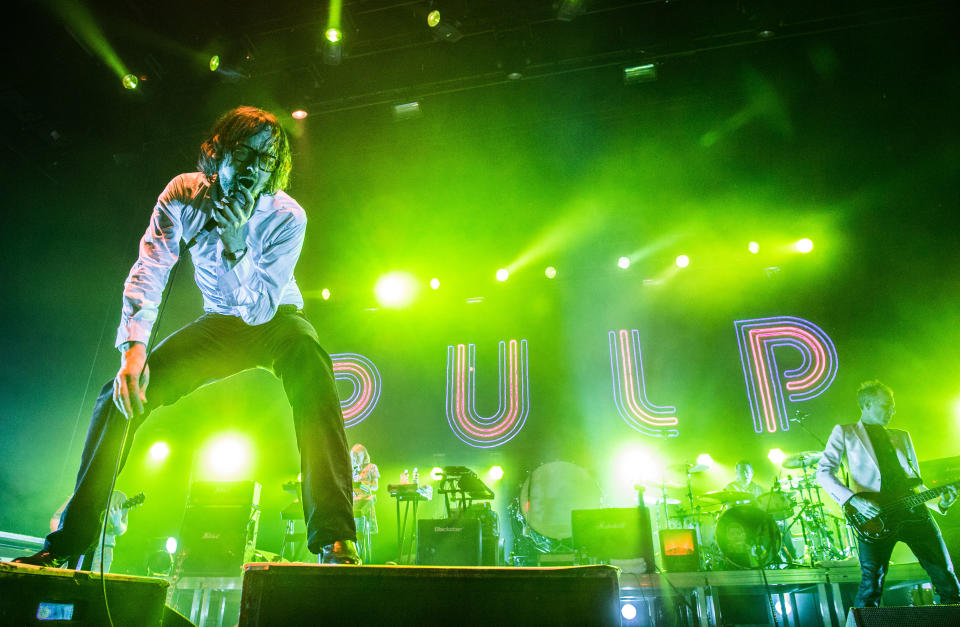 PARIS, FRANCE - NOVEMBER 13: Jarvis Cocker from Pulp performs during Les Inrocks 2012 Festival at L'Olympia on November 13, 2012 in Paris, France. (Photo by David Wolff - Patrick/Redferns via Getty Images)