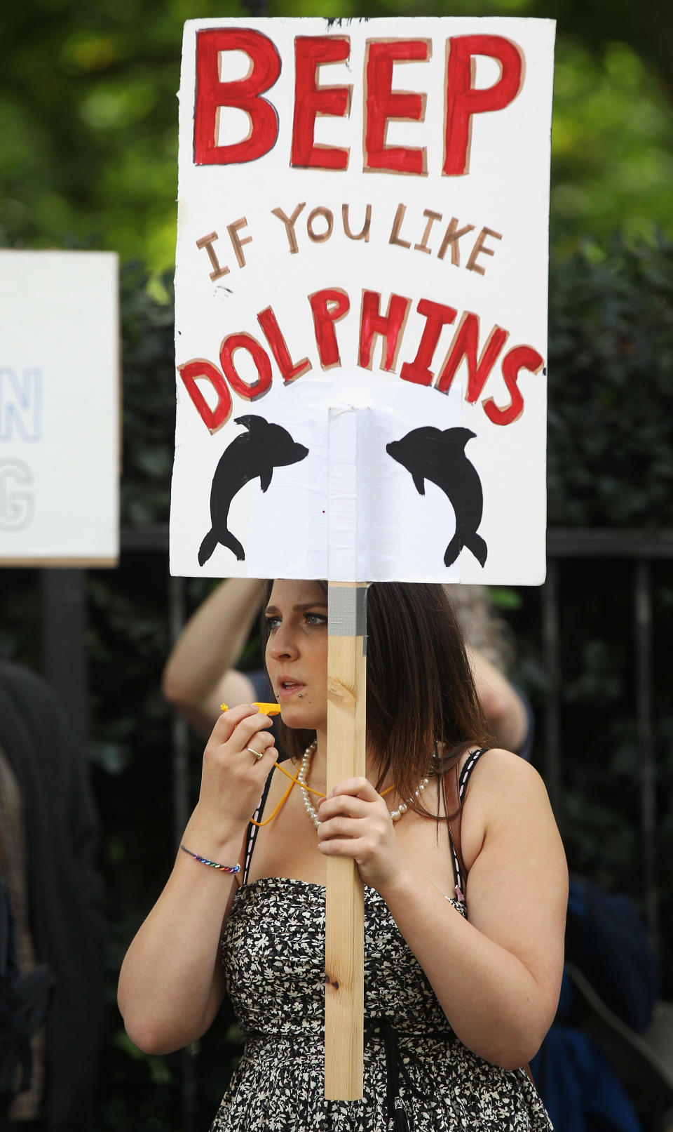 Protestors Demonstrate Outside The Japanese Embassy As Dolphin Hunting Begins
