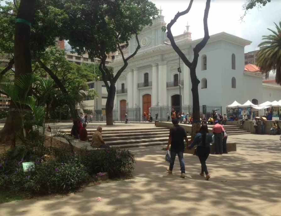 La iglesia de La Candelaria en la Plaza del mismo nombre en Caracas, Venezuela