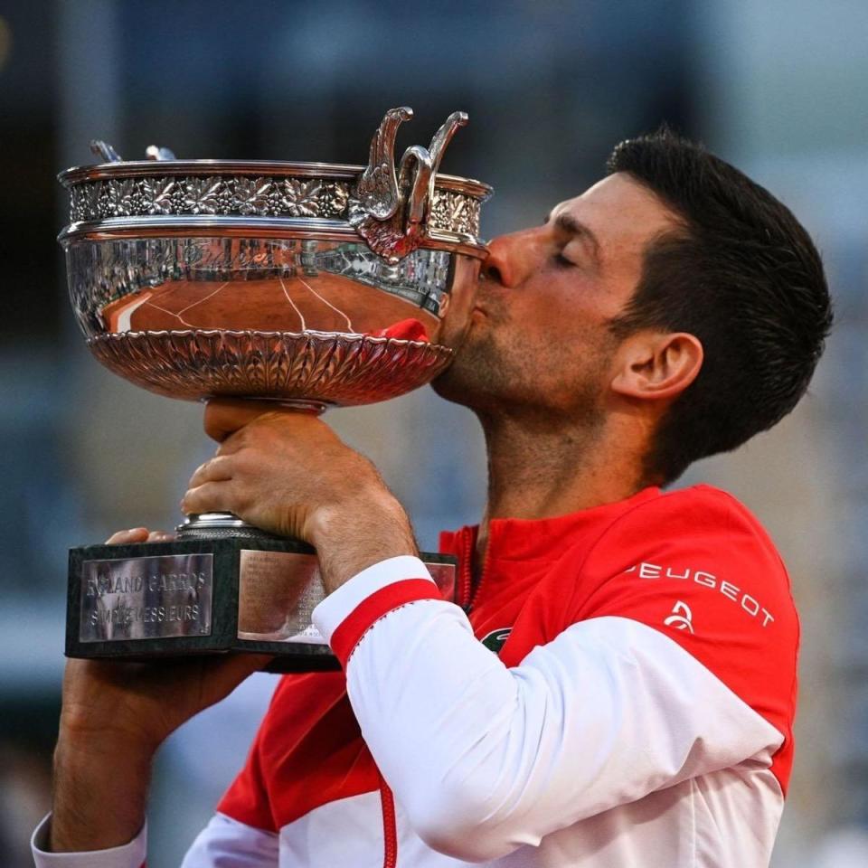 Novak Djokovic二度於法網公開賽得冠。（翻攝自Djokovic臉書）