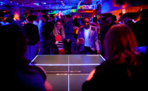 <p>What better way to spend a rainy afternoon or evening than letting your competitive spirit come out by trying your luck on the ping pong tables? With locations in Farringdon and Shoreditch, this hotspot is great for a fun date idea or an alternative friend catch up to the usual pub drink. </p><p>Styled more like a bar than a sports hall; Executive Chef Richard Edney delivers an ever-changing menu of light bites and expect a plentiful supply of cocktails, wine lists, craft and draft beers on tap.</p><p>Bounce Farringdon, 121 Holborn, London, EC1N 2TD<br>Bounce Old Street, 241 Old Street, London, EC1V 9EY</p><p><a class="link " href="https://www.bouncepingpong.com/?adgroupid=61987334096&gclid=CjwKCAjw36DpBRAYEiwAmVVDMIEmAzNCJ_R1naLZ40YJWxq1fLhj7cqluWRrMTrlquSYGJZTgmyuHBoC5TMQAvD_BwE" rel="nofollow noopener" target="_blank" data-ylk="slk:VISIT HERE;elm:context_link;itc:0;sec:content-canvas"><strong>VISIT HERE</strong></a></p>