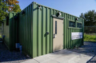 Shipping containers house the marijuana lab at the new Commercial Cannabis Production Program at Niagara College in Niagara-On-The-Lake, Ontario, Canada, October 9, 2018. REUTERS/Carlos Osorio