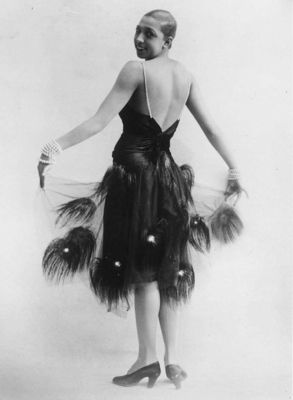 baker's feather dress