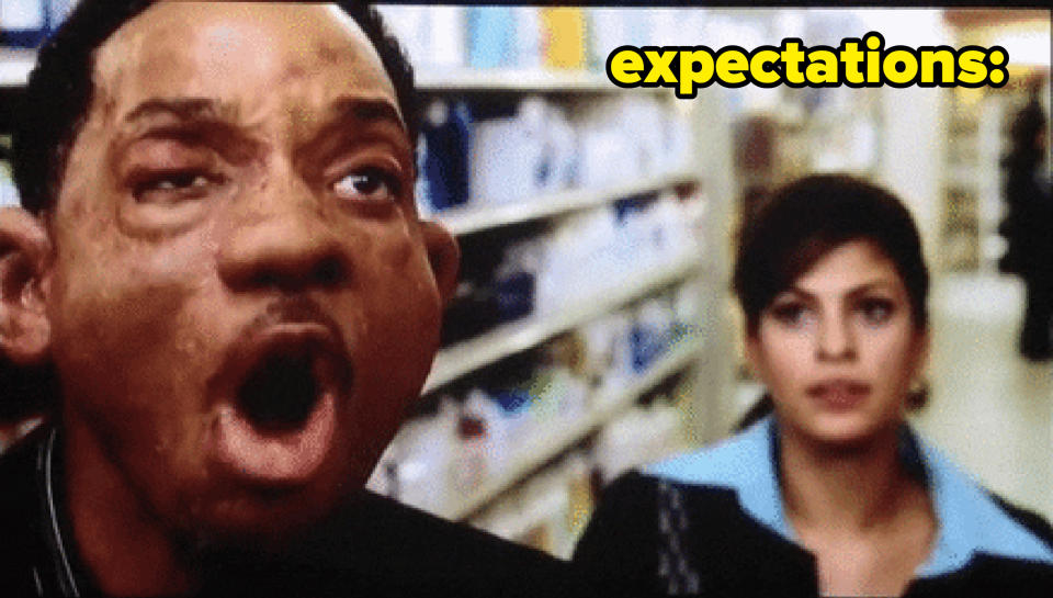 Will Smith having an allergic reaction in Hitch