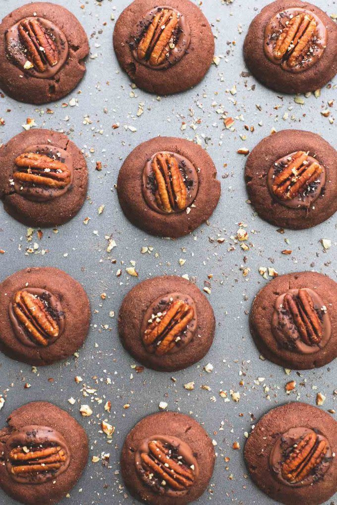 Turtle Thumbprint Cookies