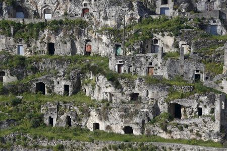 A general view of Matera's Sassi limestone cave dwellings in southern Italy April 30, 2015. REUTERS/Tony Gentile