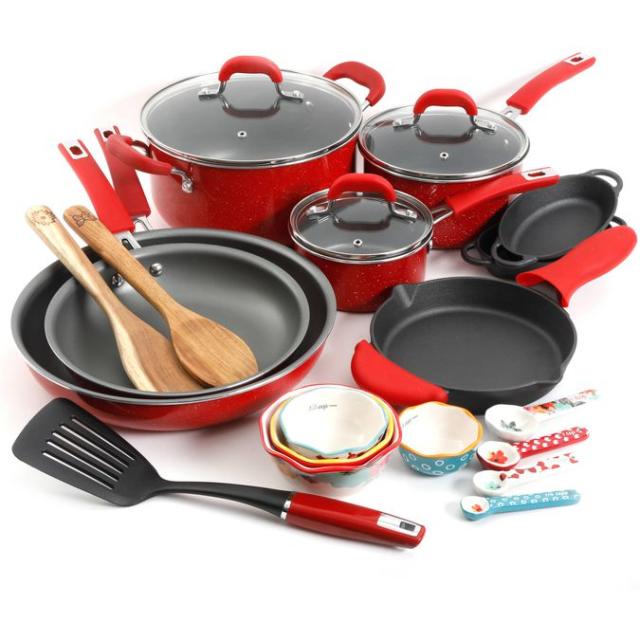 This adorable 24-piece cookware set from The Pioneer Woman's Walmart line  is $50 off