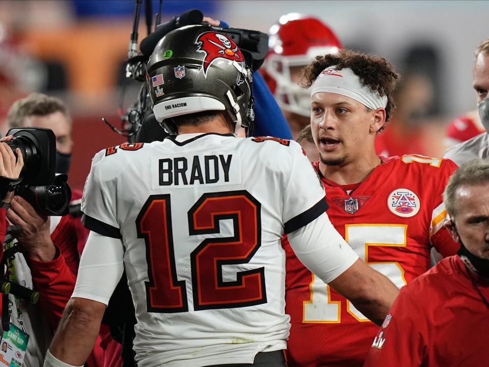 Tom Brady and Patrick Mahomes.