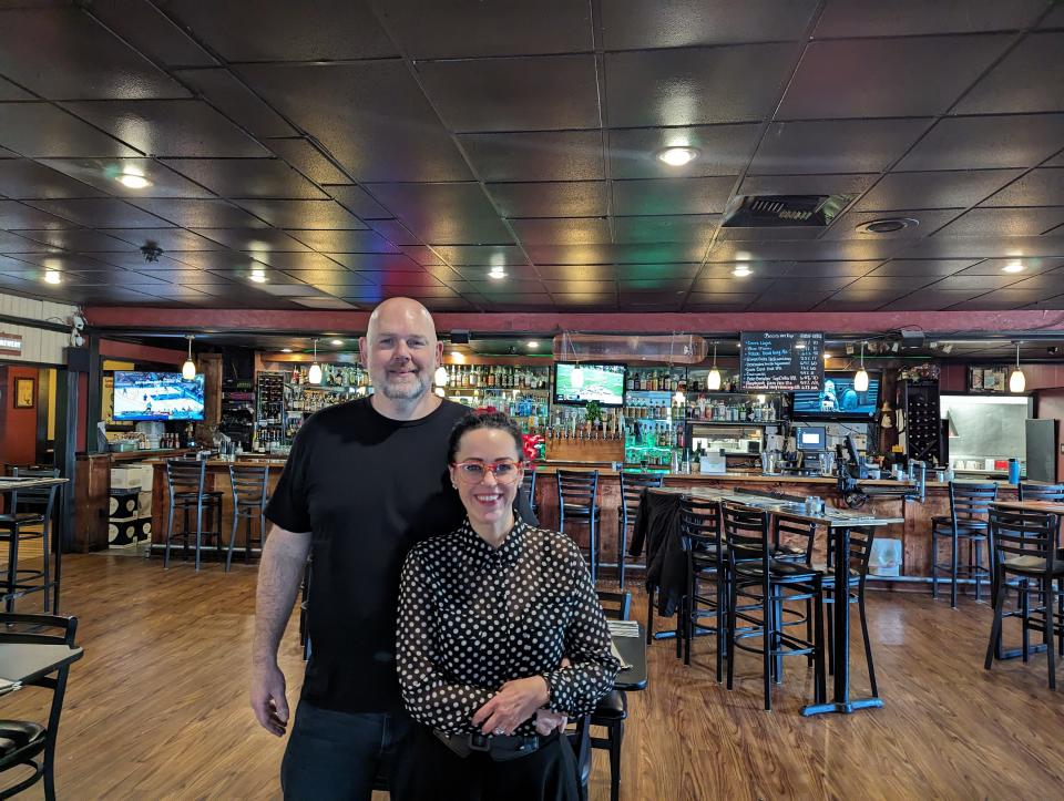 New owners James Kirkland and Wende Bennette-Kirland at the Half Penny Public House in south Salem.