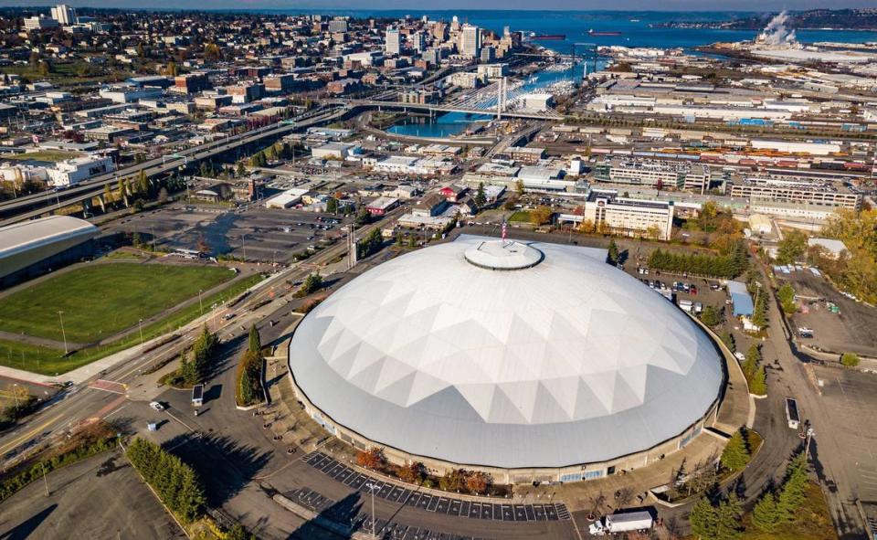 The Tacoma Dome makes a major impact on the look of the city, shown here in November of 2017.