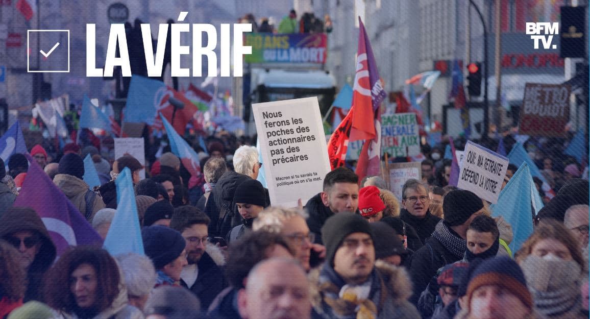 Des manifestants le 21 janvier 2023 à Paris.  - Thomas Samson