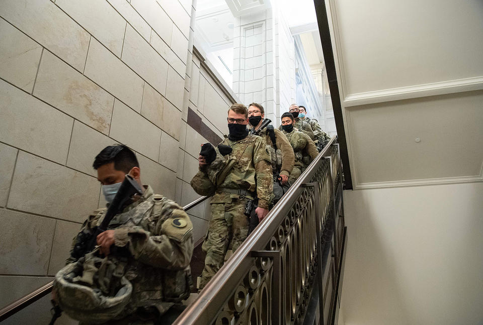 Extraordinary Photos of the National Guard at the U.S. Capitol Ahead of the Biden Inauguration