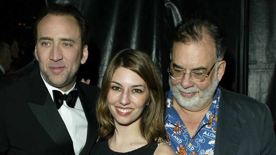 Nicolas with his uncle Francis Ford Coppola and cousin Sofia Coppola