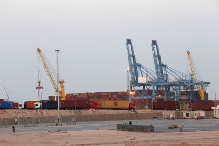 A general view of Iraq's Umm Qasr port after the access was closed by the protesters, Iraq July 13, 2018. REUTERS/Essam al-Sudani