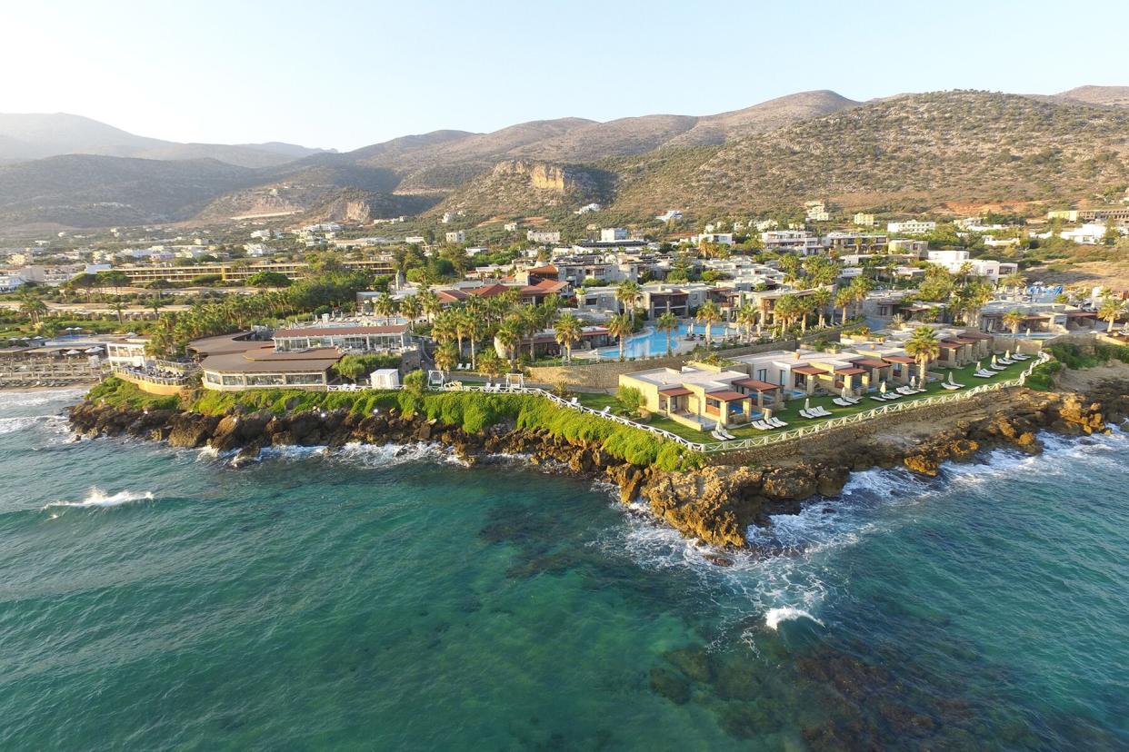 Aerial view of Ikaros Village, Crete