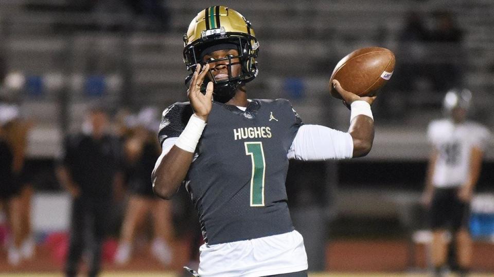 Langston Hughes High School (Ga.) quarterback Prentiss "Air" Noland made his college commitment Saturday.