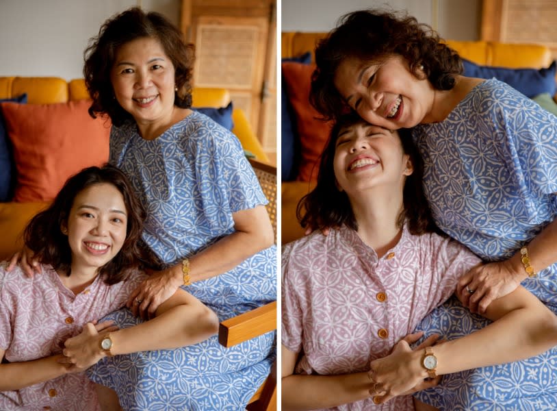 Desleen Yeo (left), co-founder of YeoMama with her mother. (PHOTO: YeoMama Batik)