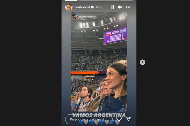 Historia de Tini Stoessel en su Instagram