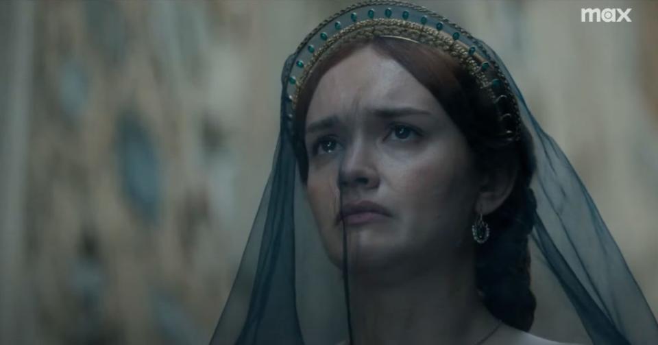 Alicent (Olivia Cooke) is Rhaenyra’s enemy now. Youtube/MAX