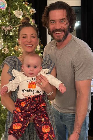 <p>Kaley Cuoco/instagram</p> Kaley Cuoco, Tom Pelphrey and daughter Matilda