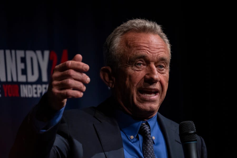 Independent presidential candidate Robert F. Kennedy Jr. speaks during a campaign event. (Photo by Eva Marie Uzcategui/Getty Images)