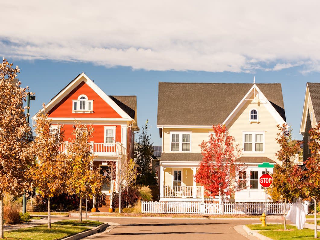 denver neighborhood houses autumn