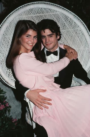 <p>Vinnie Zuffante/Getty</p> Lori Loughlin and Mark Arnold in 1981