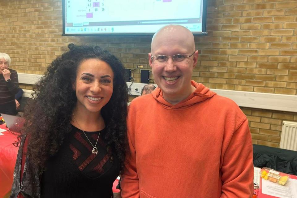 Left, Councillor Caroline Clapper and right, Matt Lucas at Saturday's event. <i>(Image: Councillor Caroline Clapper)</i>