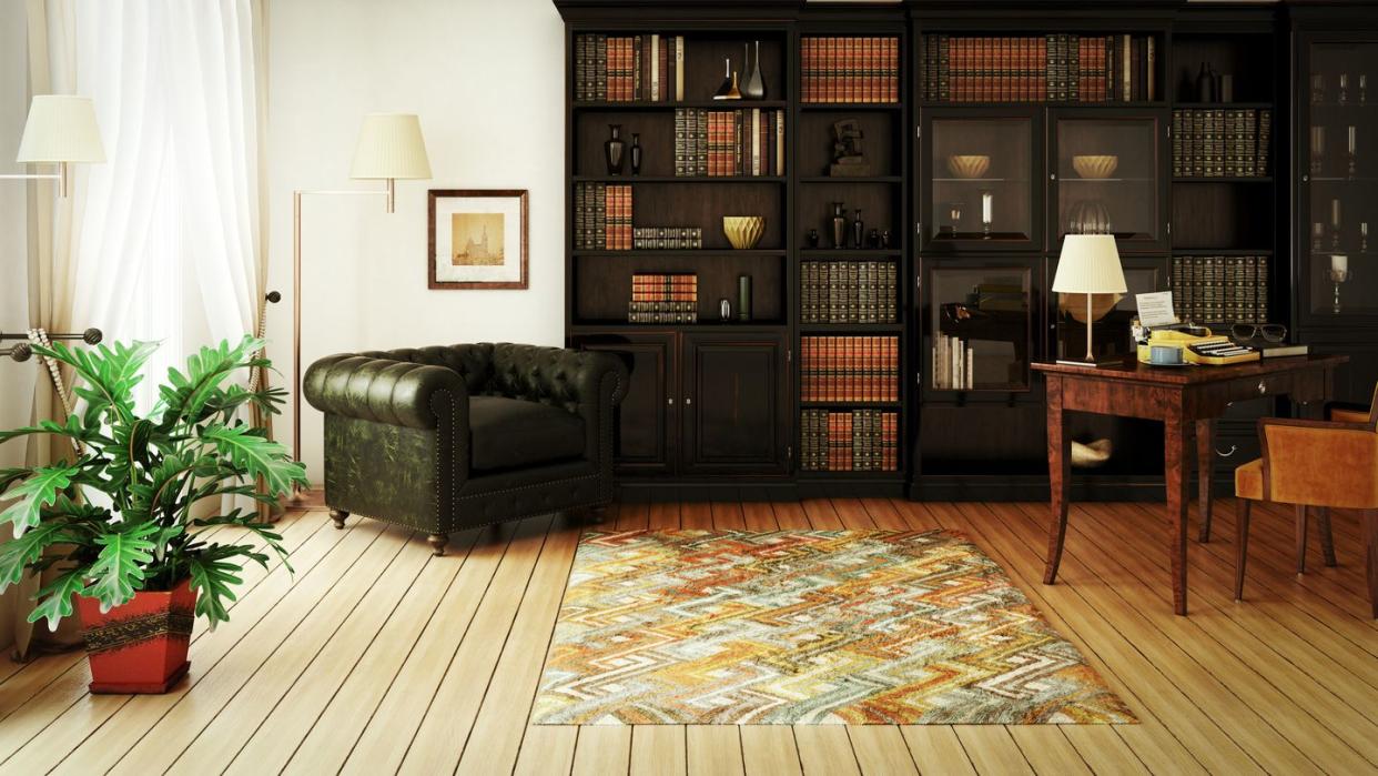 traditional home library interior