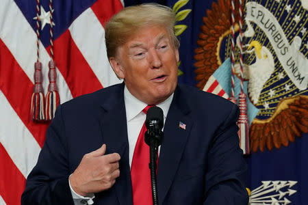 U.S. President Donald Trump addresses the 'Face-to-Face With Our Future' event at the White House in Washington, U.S. June 27, 2018. REUTERS/Jonathan Ernst/Files