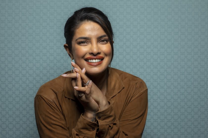 Priyanka Chopra Jonas photographed in the L.A. Times Photo Studio at the Toronto International Film Festival in 2019.